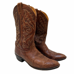 Justin Men’s Marbled Leather Deerlite Western Boots 1560 Dark Brown Size 12